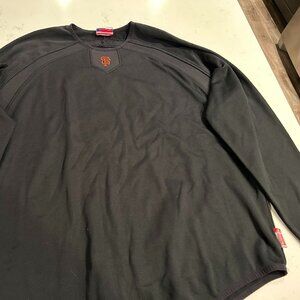MLB San Francisco Giants Authentic Majestic Pull Over Therma Base Black